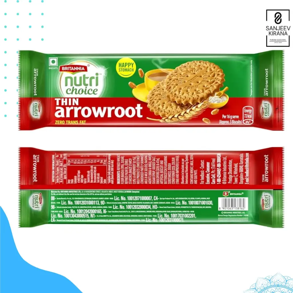 Britannia NutriChoice Thin Arrowroot Biscuits, 300 grams