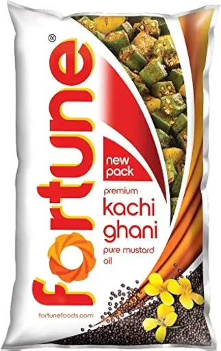 Fortune Mustard Oil, 1 ltr pouch 